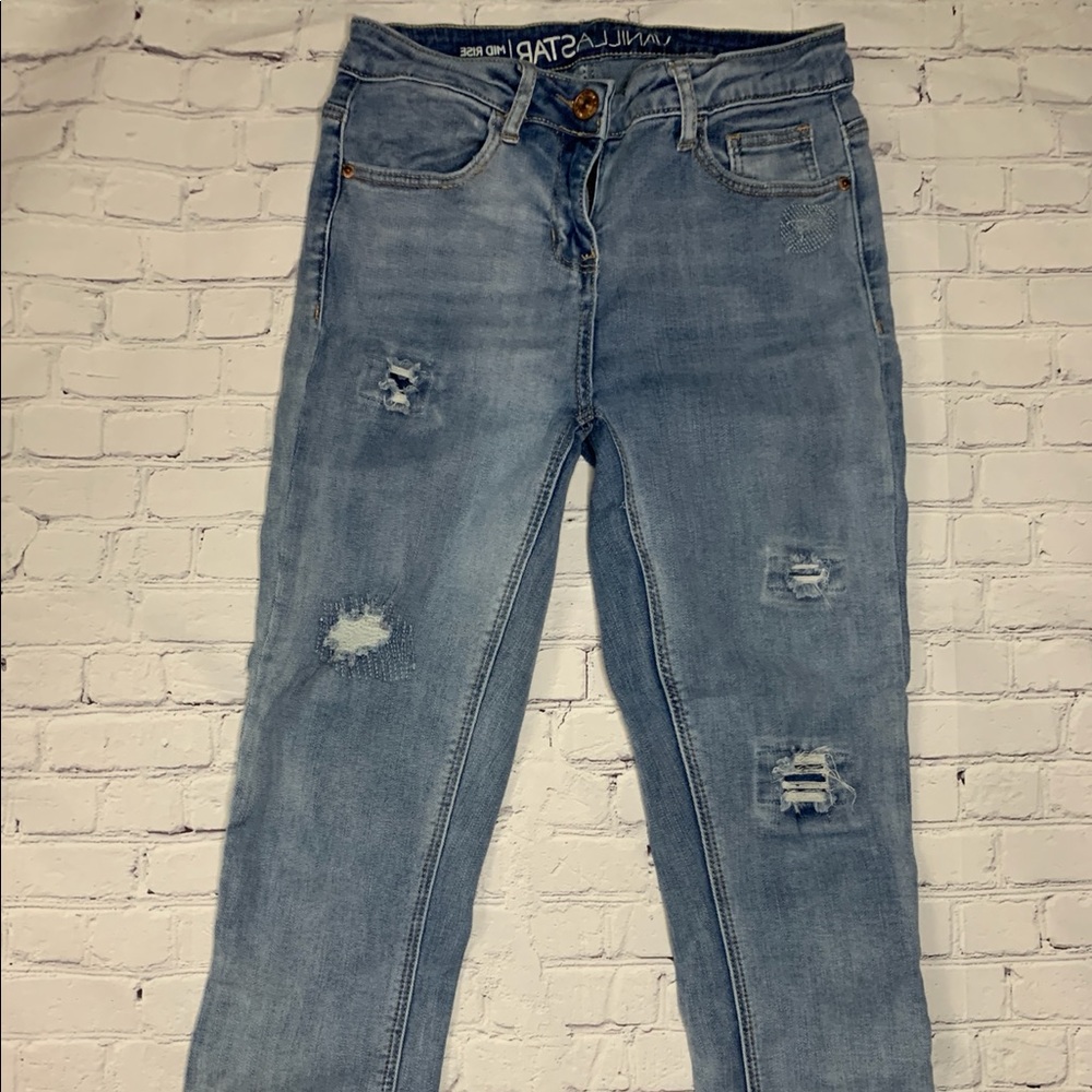 Vanilla Star Mid Rose Crop Jeans